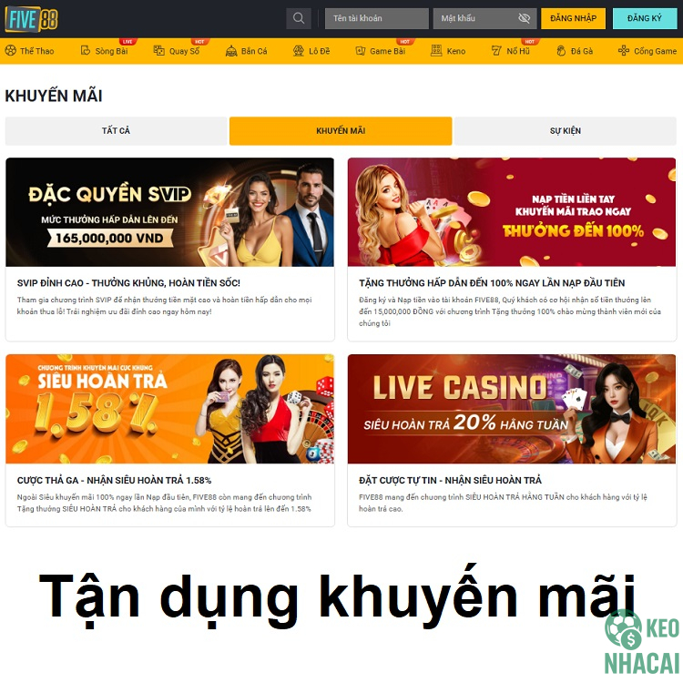 Tận dụng khuyến mãi