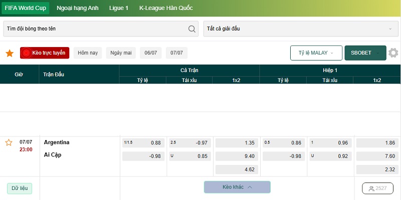 kèo nhà cái Argentina vs Ai Cập, 23h00 ngày 0707 kèo nhà cái Argentina vs Ai Cập, 23h00 ngày 0707